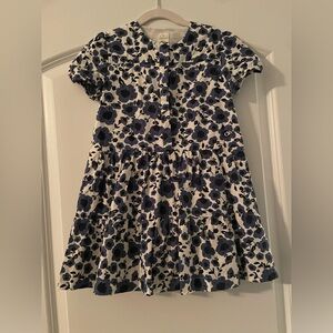Blue floral toddler dress